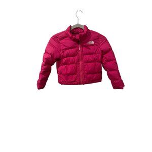 The North Face Girls Pink Puffer Jacket XS 6 Lightweight Down Insulated Outerwea